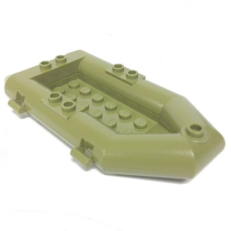 - Brick Building Sets Original Lego Parts: Boat, Rubber Raft Design #30086 (Olive Green)