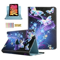 Dteck Universal Tablet Folio Case for Most 7 Inch Case, Stylish Pattern Stand Case for All-New Kindle Paperwhite 2024 / Onn. 7"/ RCA Voyager 7 and other most 6.5 - 7.5" tablet, Blue Butterfly