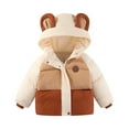 thumbnail image 3 of Baby Boys Girls Coat Toddler Kids Bear Hoods Jacket Lightweight Outerwear, 1-6Y, 3 of 11