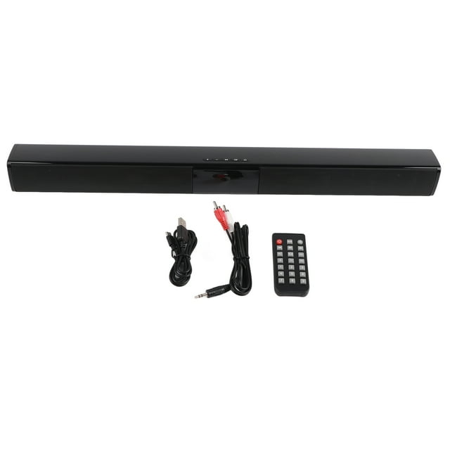 Altavoz Bluetooth BS‑28B, barra de sonido estéreo inalámbrica para TV con tarjeta de memoria (control remoto con batería)