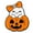CZ3136 3, variant on Adorable Specters Pin With Pumpkin Charm Costume Party Jewelry Item