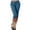 Navy, variant on Chbgutlmr Capri Pants for Women Mid Waisted Slim Fitted Cropped Solid Color Casual Work Office Trousers
