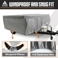 thumbnail image 4 of Leader Accessories 90106002 4-Layer Pop up Folding RV Trailer Camper Cover Fits 12'-14',Grey, 4 of 7