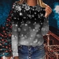 thumbnail image 1 of Aqestyerly Haut de Noël pour Femmes Mode T-Shirt Décontracté à Col Rond à Manches Longues Imprimé Blouse Hauts pour Femmes, 1 of 5