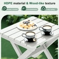 thumbnail image 2 of SERWALL Small Folding Side Table set 2, HDPE All Weather Adirondack End Table, No Assembly Required, White, 2 of 9