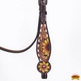 thumbnail image 6 of Hilason Western Horse Sunflower American Leather Headstall Breast Collar Set, 6 of 8
