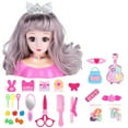 thumbnail image 4 of Hairdressing Makeup Dolls  Hair Styling Model  Doll Head Styling Toys 25Pcs Hairdressing Makeup Dolls Hair Styling Model Doll Head Styling Playset Toys Hair Accessories Playset For, 4 of 7