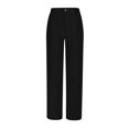 thumbnail image 4 of Ruimatai Women's Business Pants High Waisted Wide Leg Work Trousers with Pockets Straight Long Capris Professional Office Dress Pants, 4 of 6