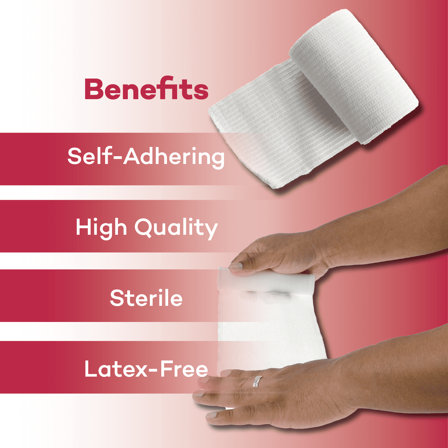 Dealmed 2" Sterile Conforming Stretch Gauze Bandages, 4.1 Yards Stretched Gauze Rolls, Wound Care Product, Case of 96