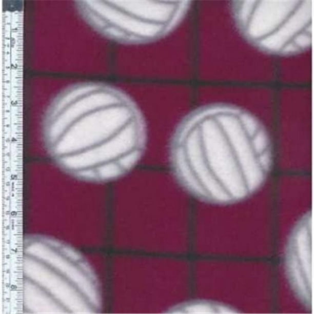 Textile Creations MFP33007 Sport Fleece, Volleyballs Maroon Walmart