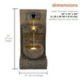 thumbnail image 6 of Alpine Corporation 20" Gray 3-tier Cascading Fountain, 6 of 12
