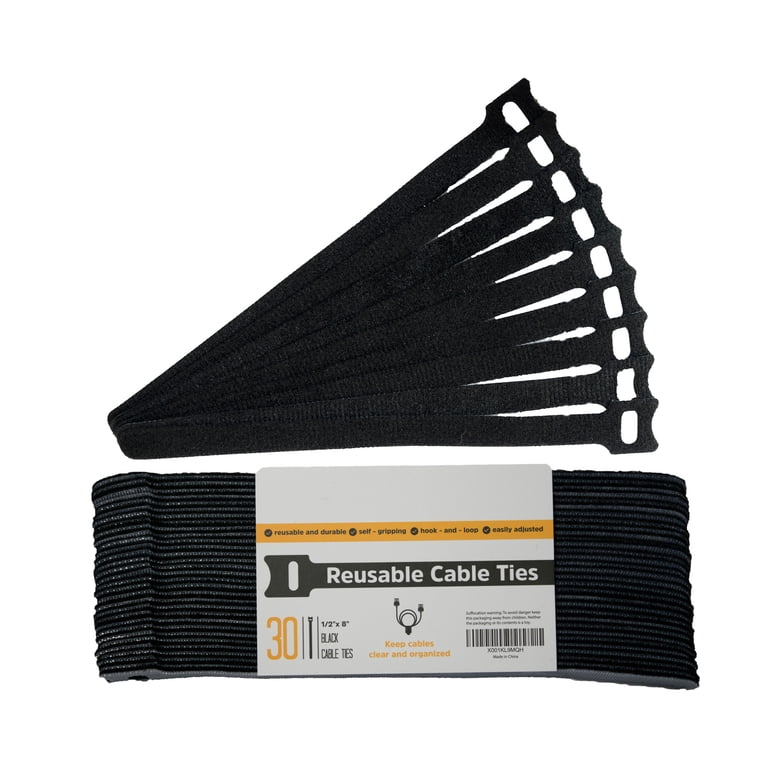 Pack Of 40 Self-Adhesive Cable Winders, Cable Ties, Appliances, Cable Holder, Adjustable Cable Organisation, Cable Management For Kitchen Appliances