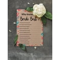 thumbnail image 5 of Inkdotpot How Well Do You Know The Bride Bridal Shower Bachelorette PartyGameActivityCards 50-PackRustic Kraft FloralWho Know The Bride Best, 5 of 7