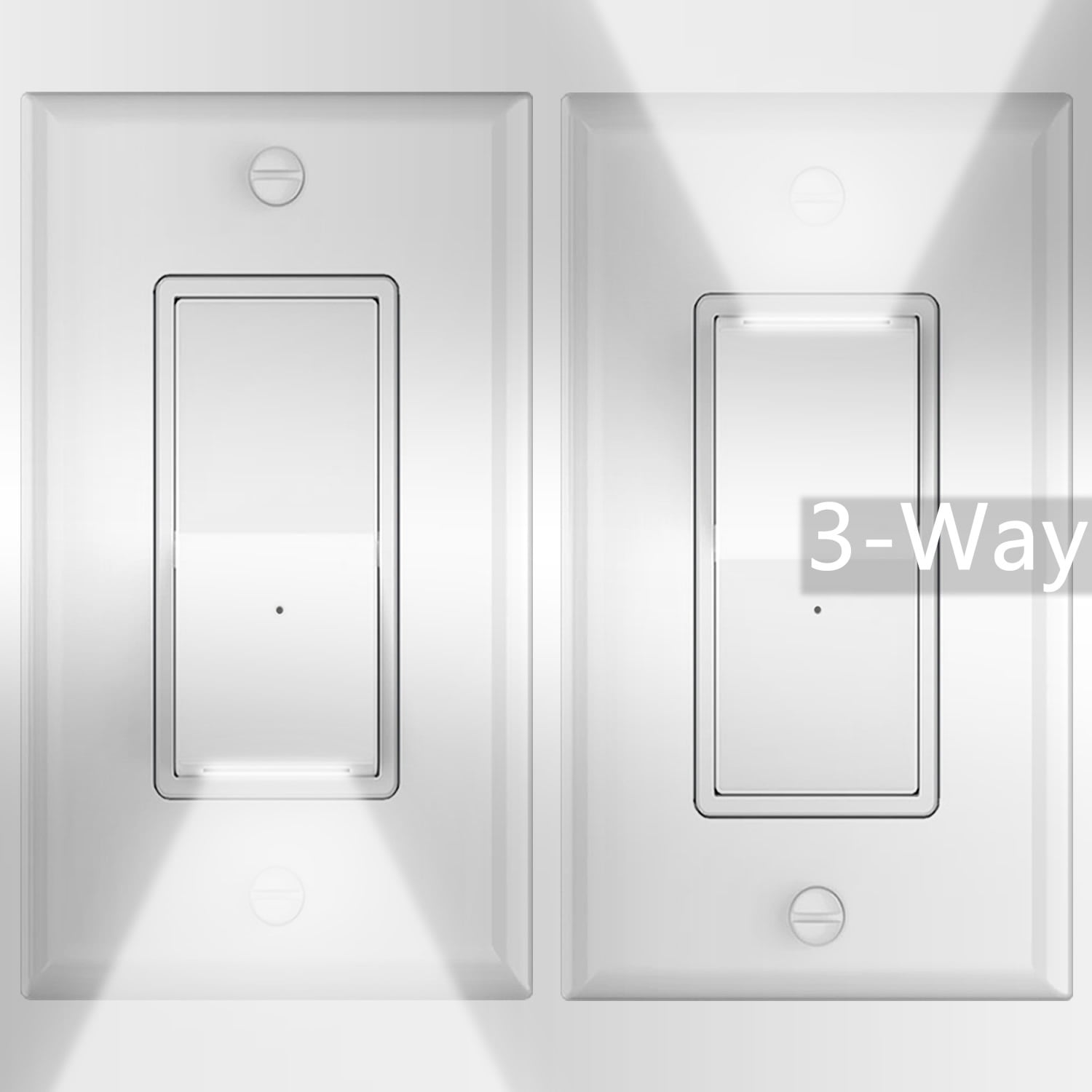 SOZULAMP 3 Way Light Switch With Night Light ,Illuminated Decora Paddle