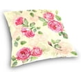 thumbnail image 3 of Watercolor Red Rose Velvet Oblong Lumbar Plush Throw Pillow Cover/Shams Cushion Case - 16" x 16" - Decorative Invisible Zipper Design for Couch Sofa Pillowcase Only, 3 of 5