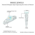 thumbnail image 6 of Rosec Jewels Vintage Inspired Ethiopian Opal Ring with Diamond - Engagement Ring, 925 Sterling Silver, US 4.00, 6 of 8