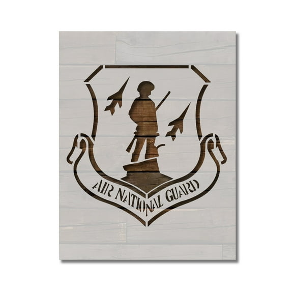 United States US Air National Guard Stencil Template Reusable 8.5 x 11 for Painting on Walls, Wood, Etc. By Stencilville