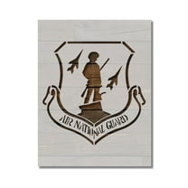 United States US Air National Guard Stencil Template Reusable 8.5 x 11 for Painting on Walls, Wood, Etc. By Stencilville