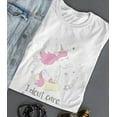 thumbnail image 3 of I Dont Care. Im A Unicorn Cloud T-Shirt Women -Image by Shutterstock, Female Large, 3 of 4