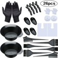 thumbnail image 1 of Juego de Herramientas para teñir el cabello, 26 Uds., herramientas de peluquería, cepillo desechable, peine, gorro de baño, guantes de látex, cuenco para teñir el cabello, 1 of 5