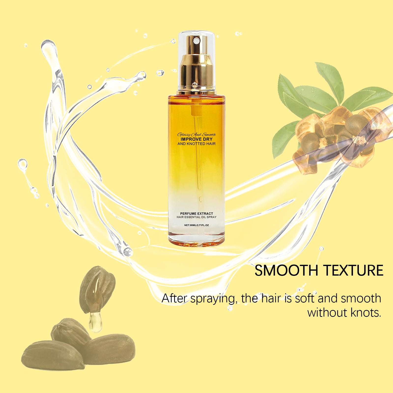 Alvantor Hair Essence Oil Spray with Avocado & Jojoba for Smooth, Dry, and Knotted Hair, 2.71 fl oz