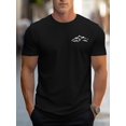 thumbnail image 1 of Men's Premium Cotton Round Neck T-Shirt with Mountain Print - Breathable, Sweat-Absorbent, Comfort Fit Short Sleeve Tee for Spring & Summer Casual Wear, 1 of 5