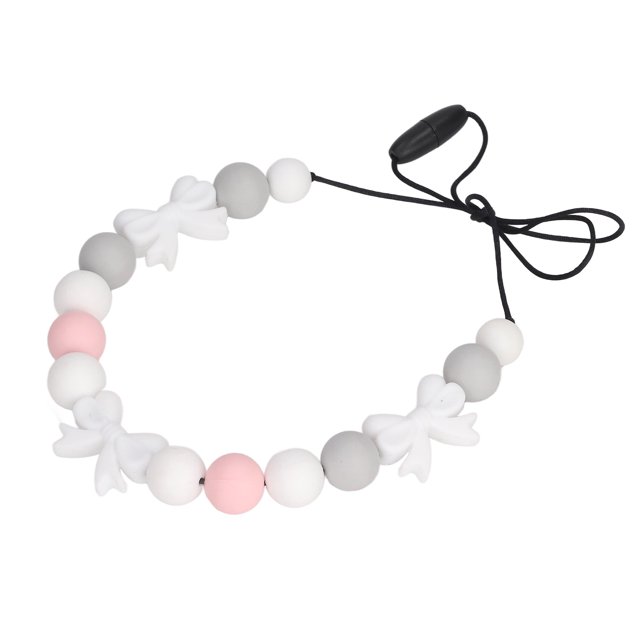 Collar de dentición de silicona, collar masticable con cuentas de silicona suave, collar masticable de silicona, collar de dentición con cuentas, Ultra sensible