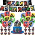 thumbnail image 1 of Transformers Theme Birthday Party Supplies Kits Banner Balloons Cake Toppers Set Decorations-week, 1 of 4