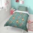 thumbnail image 4 of Chihuahua and Footprints Duvet Cover and Pillowcase Set for Single Bedding, Bedroom Accessories for Kids Teens, 4 of 5