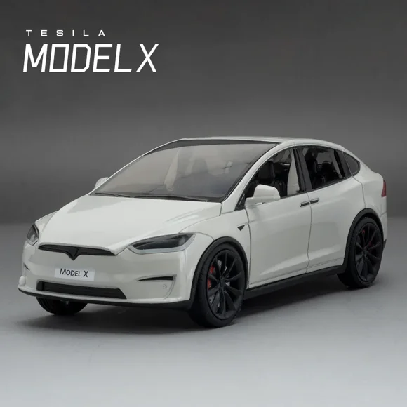 1:24 Tesla Model X Tesla Model 3 Alloy Die Cast Toy Car Model Sound and Light Children's Toy Collectibles Birthday gift,with box