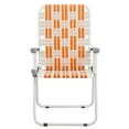 thumbnail image 3 of Tcbosik Folding Beach Chairs Set of 2, Lightweight and Portable Backyard Chair with Armrest and High Back, Outdoor Camping Chair for Sand, Lawn, Backyard, Orange & White, 3 of 10