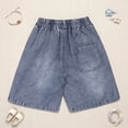 thumbnail image 6 of NIPAXO Boys Denim Shorts, Pull On Summer Shorts, Dark Blue, 7-8Y, 6 of 6