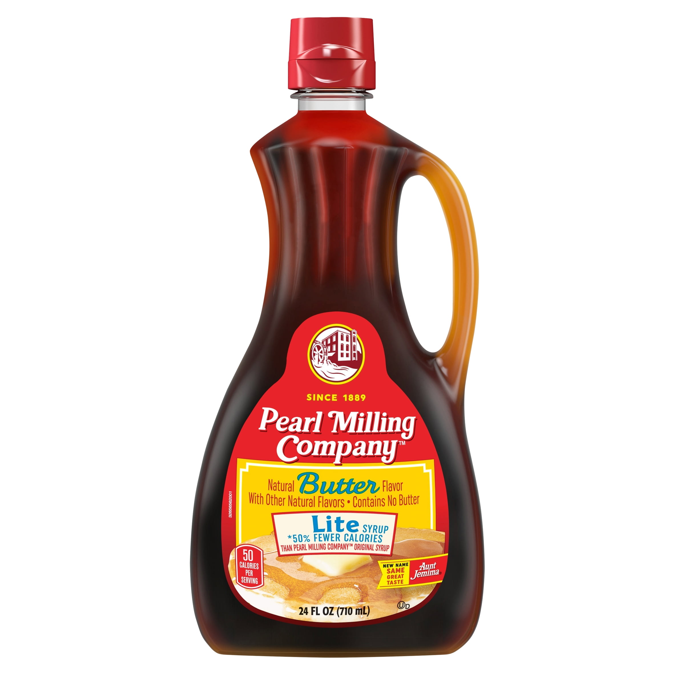 Pearl Milling Company Lite Syrup Natural Butter Flavor 24 Fl Oz Bottle