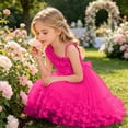 thumbnail image 6 of RTKFRFLM Girls One Shoulder Cami Dress 3D Butterfly Placed Summer Ruffle Princess Dress Cute Holiday Skirt Outfits for Kids, Size 3-10Y, 6 of 6