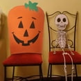 thumbnail image 5 of LSLJS Halloween Seater Back Chair Cover,2PC Halloween Decorations,Pumpkin Patter Chair Case, Room Decoration Protector Dining Chair, 5 of 5