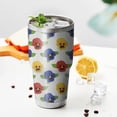 thumbnail image 4 of 30oz Pioneer Flower Floral Print Pattern Tumbler, Double Wall Vacuum Insulated Cup, BPA-Free Leak Proof Lid & Reusable Straws, Hot 12h, Cold 34h, 4 of 6