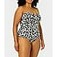 thumbnail image 3 of Women's Plus Size Wild Cat Twist Front Shirred One Piece Swimsuit, 3 of 5