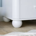 thumbnail image 4 of Modern Wood Kids 2 Drawer Nightstand with Round Feet - White, 4 of 9