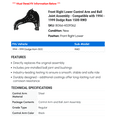 thumbnail image 2 of Front Right Lower Control Arm and Ball Joint Assembly - Compatible with 1994 - 1999 Dodge Ram 1500 RWD 1995 1996 1997 1998, 2 of 2