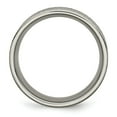 thumbnail image 4 of Titanium 8mm Brushed Patterned Flat Band, 4 of 9