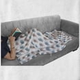 thumbnail image 5 of Animal Soft Flannel Fleece Throw Blanket, Nursery Childish Cartoon Celebration Wild Giant Mammal Zoo Doodle, Cozy Plush for Indoor and Outdoor Use, 60" x 80", Pale Sky Blue Rose, by Ambesonne, 5 of 5