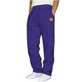 thumbnail image 2 of Havenre Fashion Mens Sweatpants Open Bottom Baggy Sweat Pants Casual Drawstring Elastic High Waist Stretch Gym Athletic Trousers Loose Straight Leg Comfy Baggy Joggers with Pockets Purple#03 L, 2 of 4