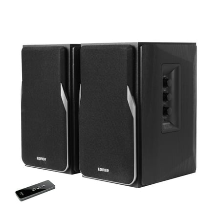 Restored Edifier R1380T Powered Bookshelf Speakers - Black - Certified (Refurbished)
