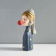 thumbnail image 2 of Estatuilla de la estatua de la decoración de la boda de la del hogar de la B Bufanda azul M Sunnimix Figura niña burbuja, 2 of 6