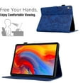 thumbnail image 3 of Case for iPad 10th Gen 10.9" 2022 (A2757, A2777, A2696), Classic PU Leather Folio Kickstand Magnetic Closure Slim Fit Cover for iPad 10th Generation with Auto Wake/Sleep Function Embossing - Darkblue, 3 of 6