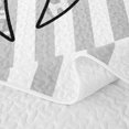 thumbnail image 5 of Manfei Grey Cheetah Print Bowknot Quilt Full for Girls Women,Geometric Stripes Full Bedspread Sets, 5 of 7