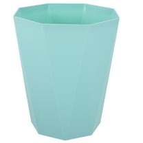 TEHAUX Green Trash Can PP Plastic Waste Bin for Bathroom Bedroom Kitchen Living Room Home Use