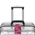 thumbnail image 3 of Rocae Geometry for Leather Luggage Baggage Tags ID Label Privacy Cover ID Label with Stainless Steel Loop and Address Card, 3 of 5