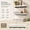 C. White, variant on Bathroom Floating Shelves Wall Mounted Over Toilet - Set of 2 Rustic Brown Farmhouse Decor, 15.7 x 6.7 inch Small Display Bookshelf Storage