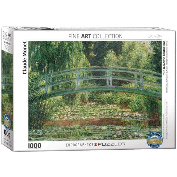 EuroGraphics The Japanese Footbridge by Claude Monet (1000 Piece) Puzzle (6000-0827) , Green
